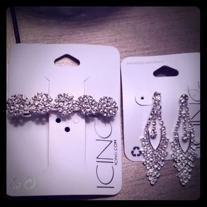 Icing Earrings & Hair Clip